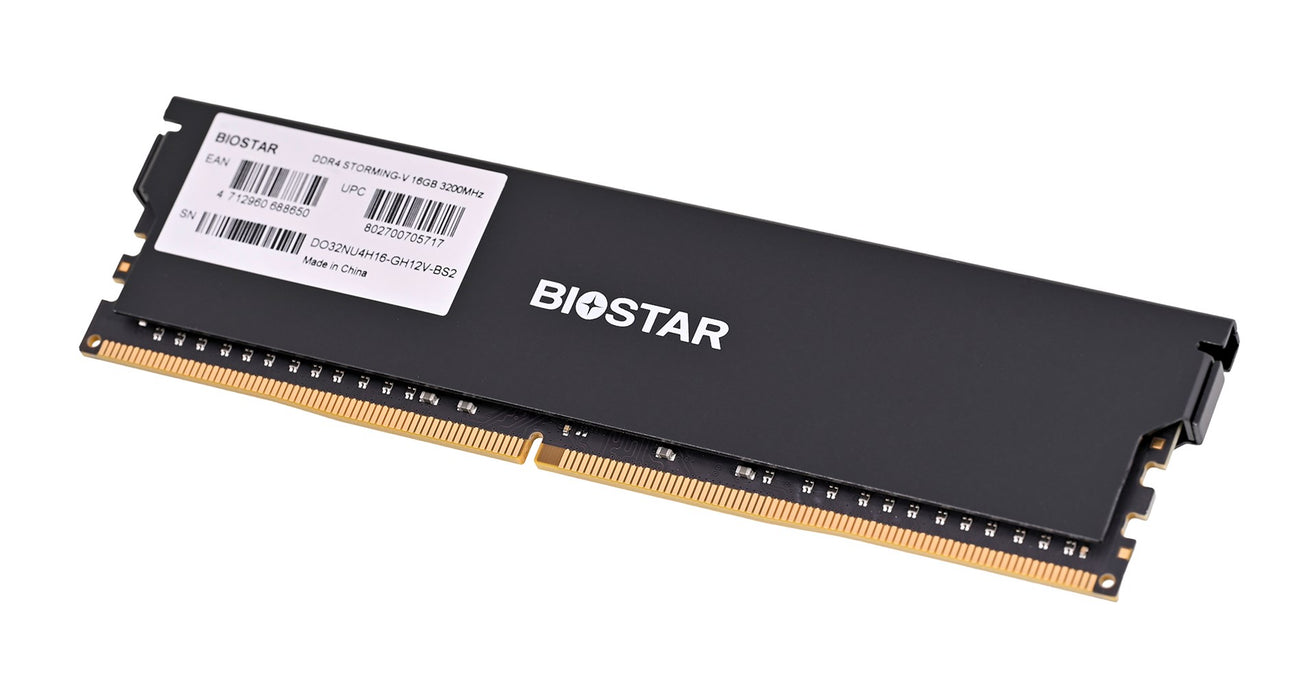 Biostar 16GB 3200MHz DDR4 Memory with Storming Heatsink