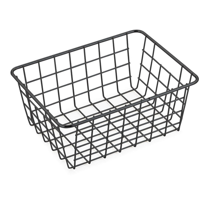BATHROOM BASKET GRID BLACK 24x18x10