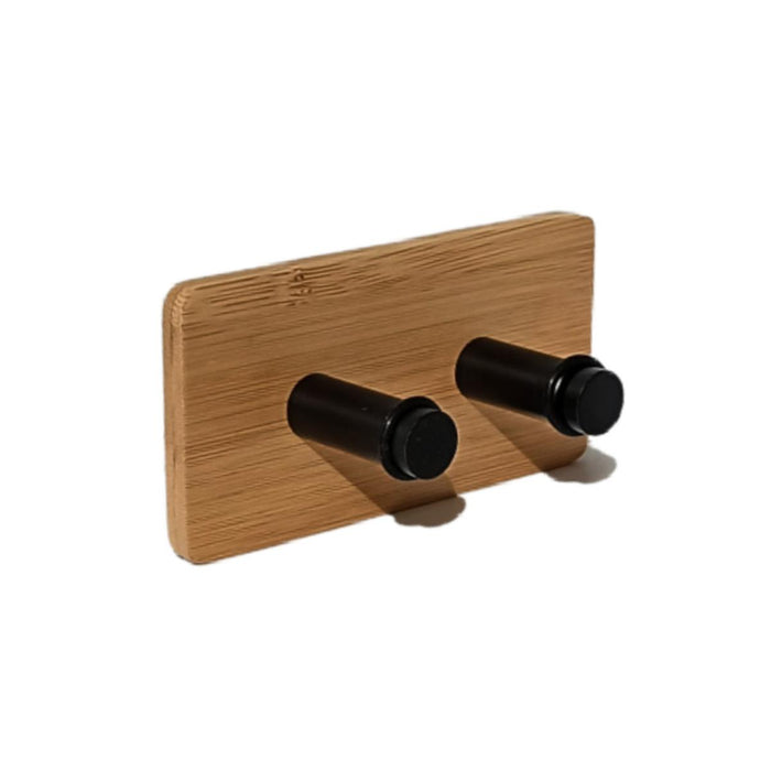 DOUBLE BATHROOM HANGER PLAIN BLACK
