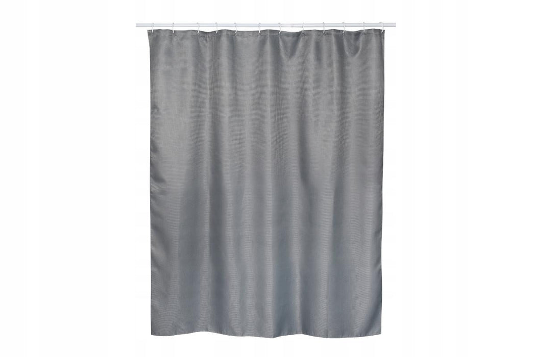 GRAY TEXTILE BATHROOM CURTAIN