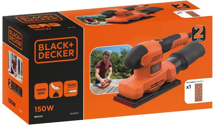 BLACK&DECKER BEW220-QS 150 W VIBROSE SLIDER