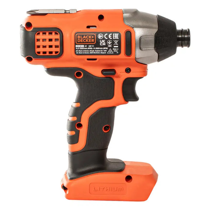 BLACK&DECKER BDCIM18D1A-QW CORDLESS IMPACT DRIVER 18 V 155.00 nm NUMBER OF BATTERIES 1 2.00 Ah - Акумулаторни бормашини