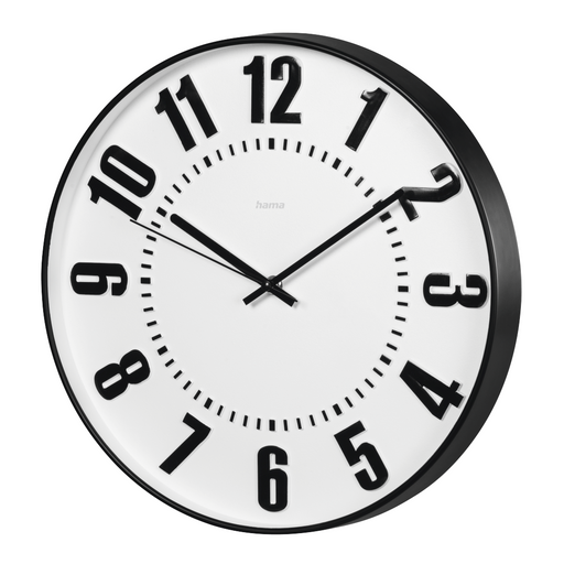 Black Digits Wall Clock HAMA-185859 - Часовници<<<Продукти за дома<<<ValiAPI