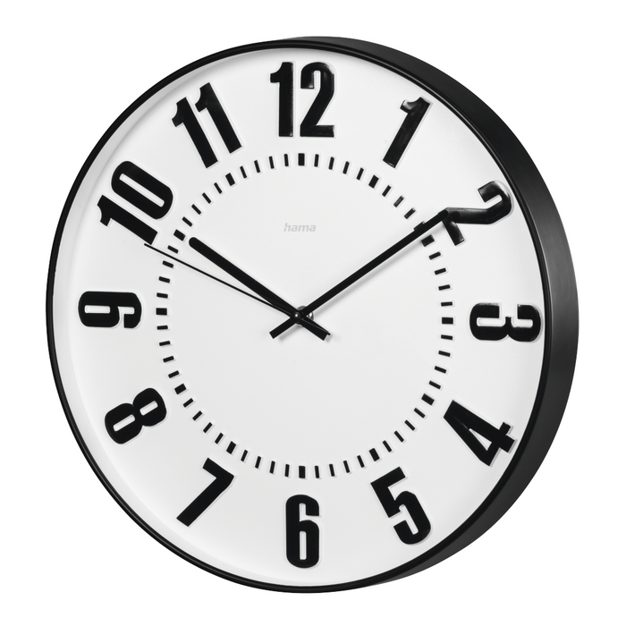 Black Digits Wall Clock HAMA-185859 - Часовници<<<Продукти за дома<<<ValiAPI