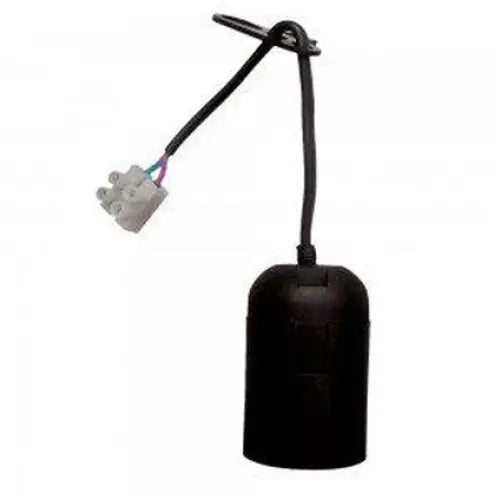 BLACK THERMOPLASTIC SOCKET WITH CABLE 17CM VIVALUX - Ел.апаратура<<<Електроматериали<<<Строителни