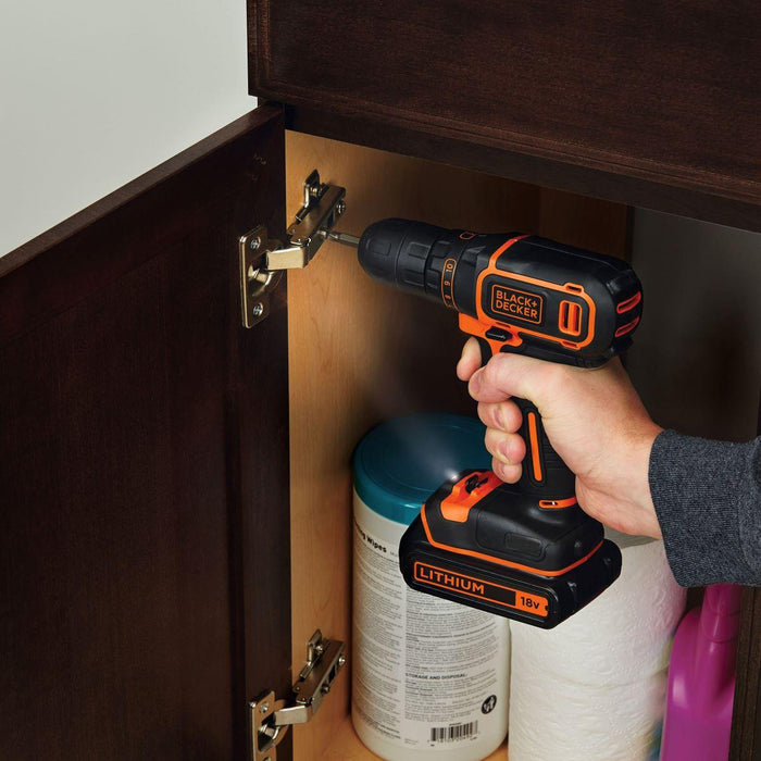 Black & Decker BDCDC18-QW drill 650 RPM Black, Orange