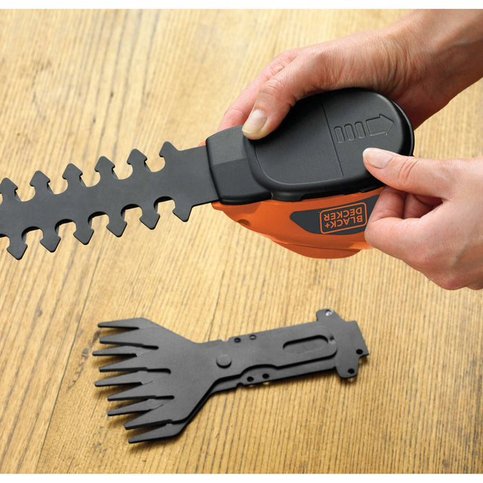 BATTERY SHEAR BLACK&DECKER GSL700-QW 7 V, 1.20 Ah, WORKING WIDTH WITH SHRUB BLADE 150 mm, WORKING WIDTH WITH GRASS BLADE 100 mm