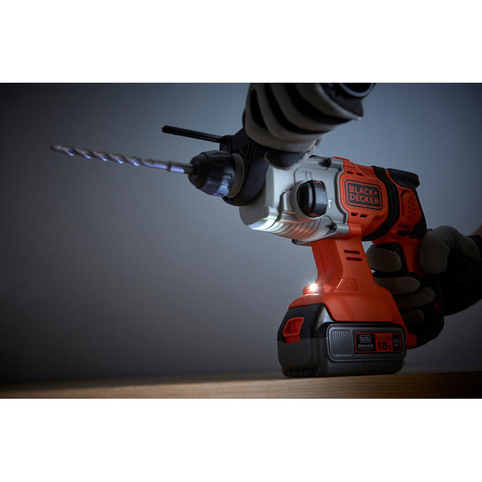BATTERY BRUSHLESS PUNCH BLACK&DECKER BCD900M1K-QW 18 V, 1.20 J, SDS PLUS, NUMBER OF BATTERIES 1, 4.00 Ah, CASE