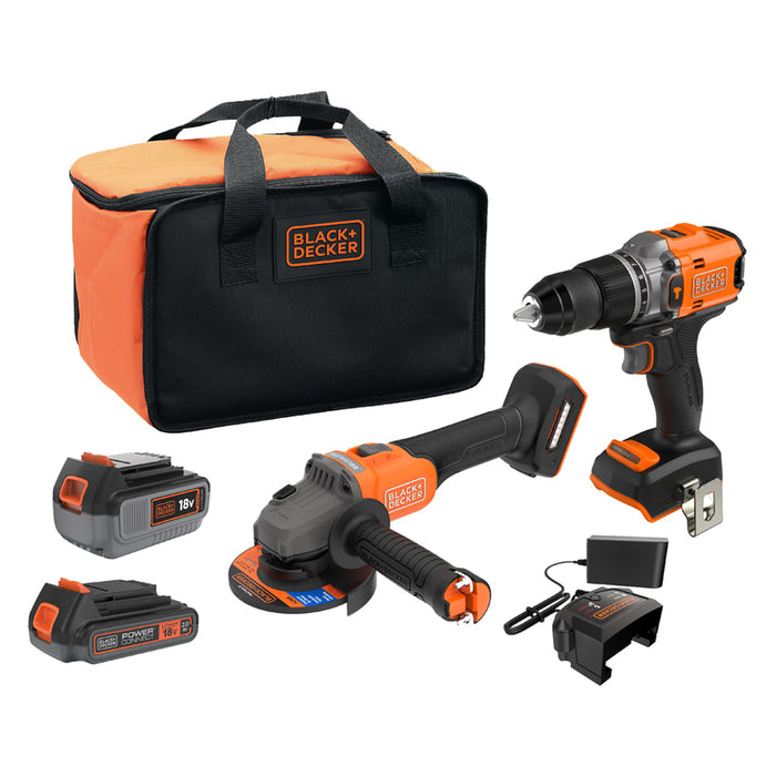 BLACK&DECKER BCK24D1M1SB-QW 18 V CORDLESS BRUSHLESS KIT, NUMBER OF BATTERIES 2, 2.00 Ah