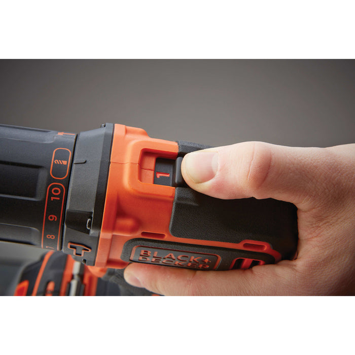 CORDLESS IMPACT DRILL WITH TWO BATTERIES 1.5 AH AND CHARGER BLACK&DECKER BDCHD18BAFC-QW 18 V, 40.00 nm, NUMBER OF BATTERIES 2, 1.50 Ah, CASE