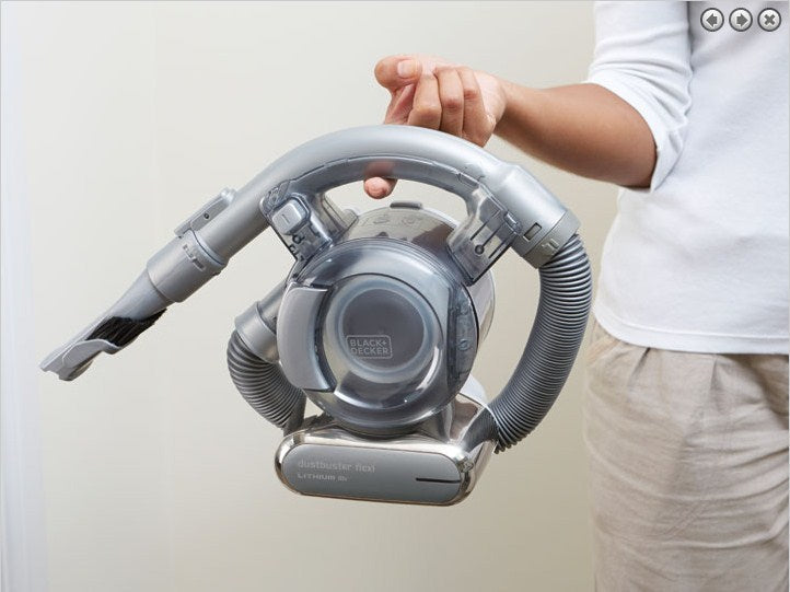 Black & Decker PD1820LF handheld vacuum Black, Chrome Bagless