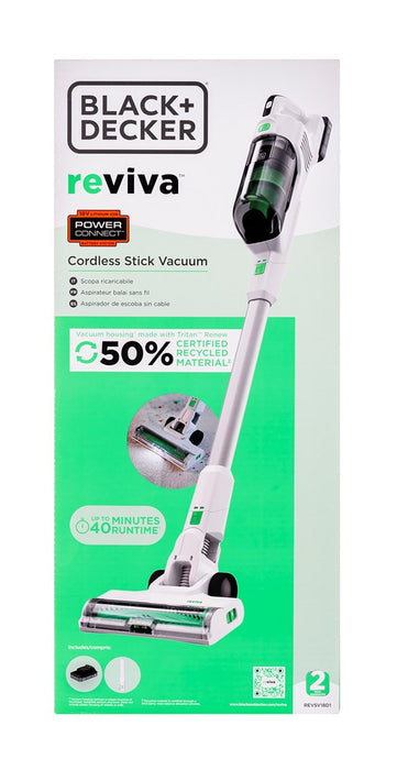 Black & Decker REVSV18D1 stick vacuum/electric broom 2-in-1 stick vacuum Battery Dry Bagless 0.5 L 36 W Green, White 2 Ah