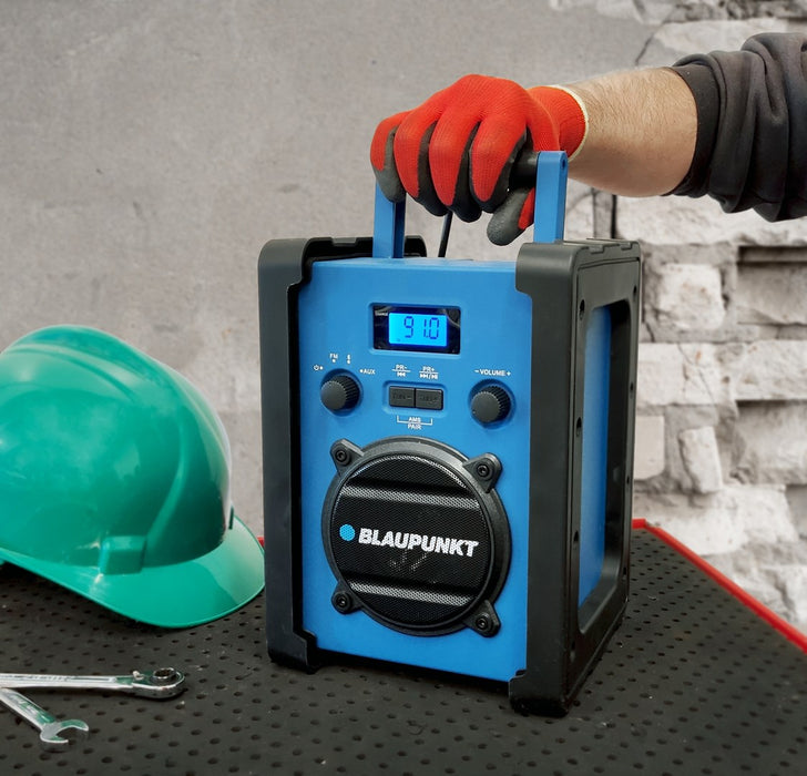 Mobile radio BLAUPUNKT PP30BT JOBSITE Construction radio Blue, Black