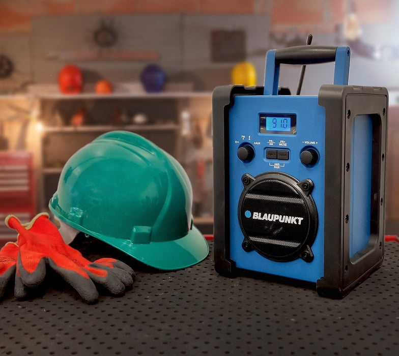 Mobile radio BLAUPUNKT PP30BT JOBSITE Construction radio Blue, Black