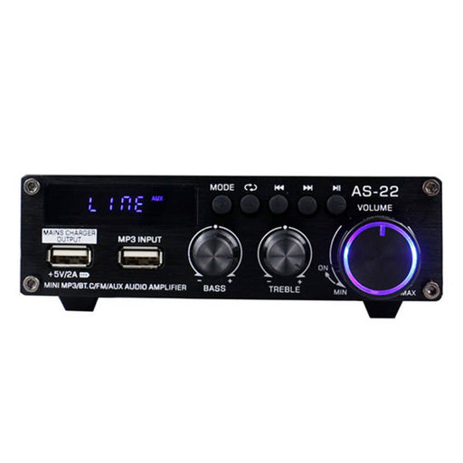 Blitzwolf AS-22 audio amplifier 45W Bluetooth 5.0 USB + remote control (black) - Accessories<<<Audio<<<InnproXML