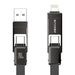 Blitzwolf BW-HDC7 4-in-1 USB + C + Lightning cable 240W 1.2m (black) - Combo Cables<<<USB cables<<<GSM
