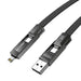Blitzwolf BW-HDC7 4-in-1 USB + C + Lightning cable 240W 1.2m (black) - Combo Cables<<<USB cables<<<GSM