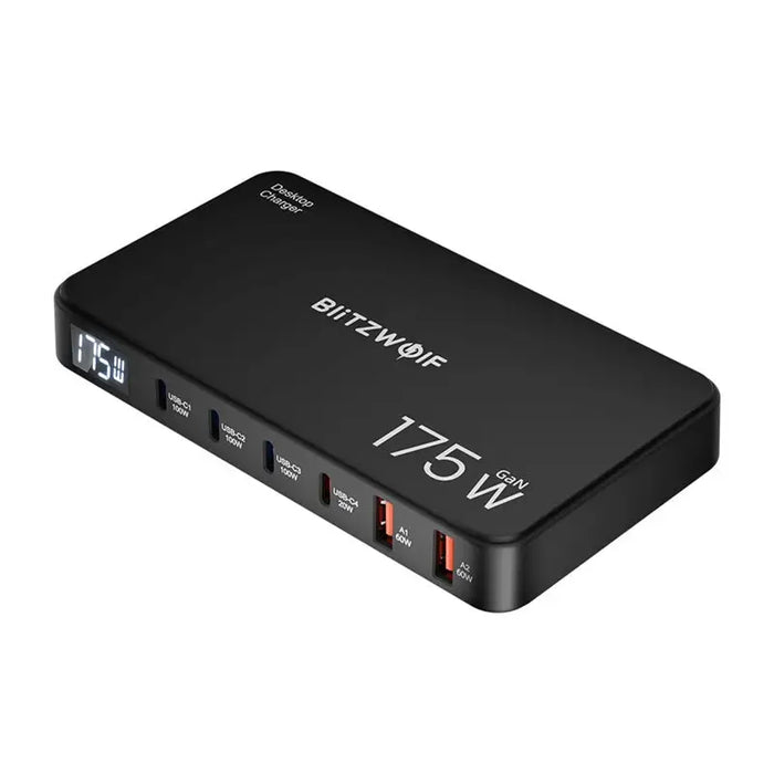 Blitzwolf BW-S30 6-in-1 Charging Station 4xUSB-C + 2xUSB 175W - mains chargers<<<Chargers<<<GSM Accessories<<<InnproXML