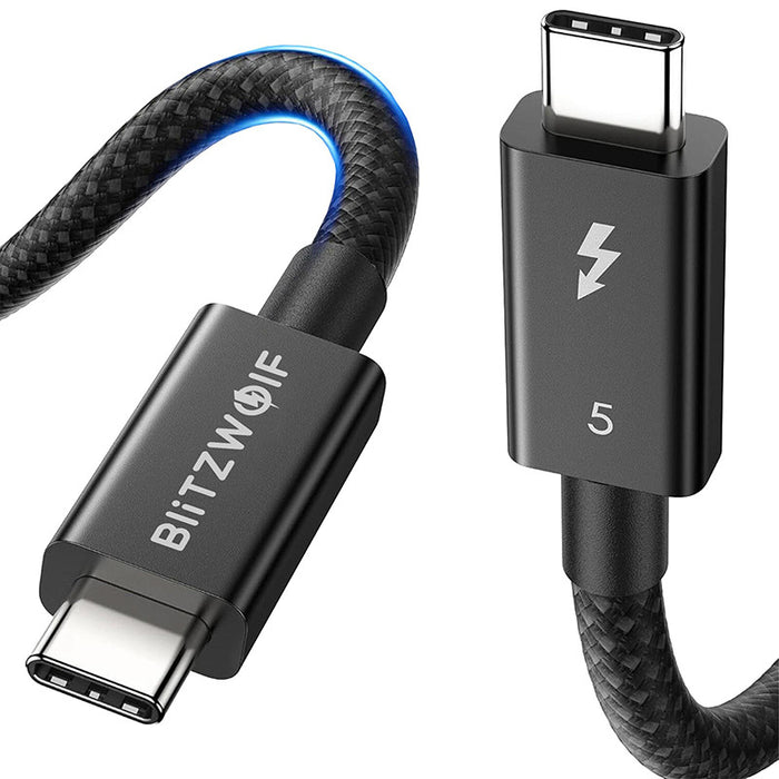 BlitzWolf BW-HDC8 240W USB-C to USB-C cable, 1.5m (black)