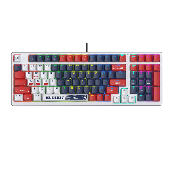 A4tech Gaming mechanical keyboard Bloody Sports Navy S98 BLMS RGB Backlit red switch, USB