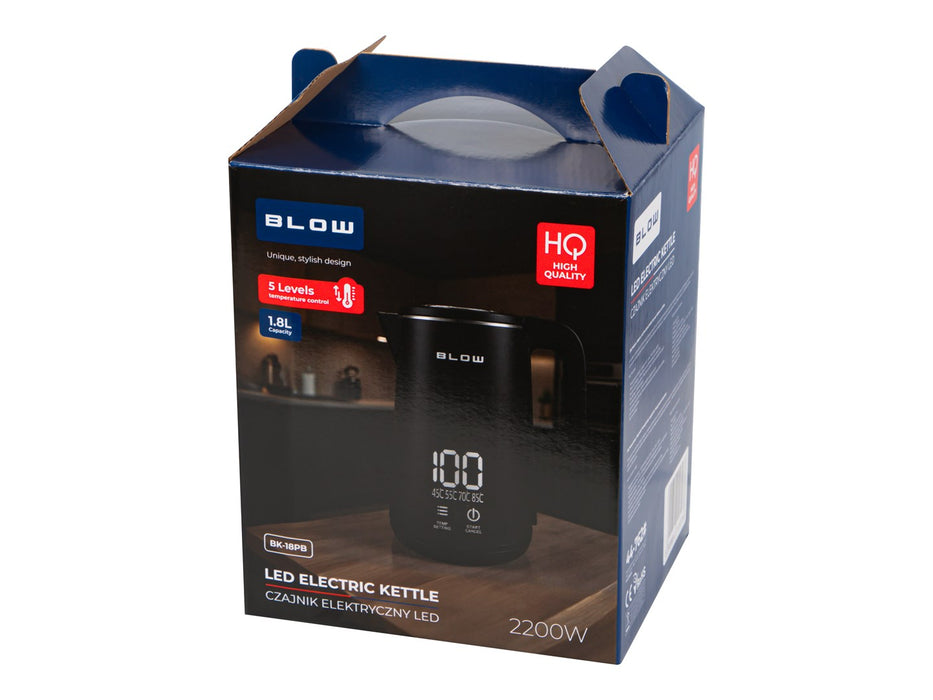 BLOW Black kettle with display 2200W BK-18PB