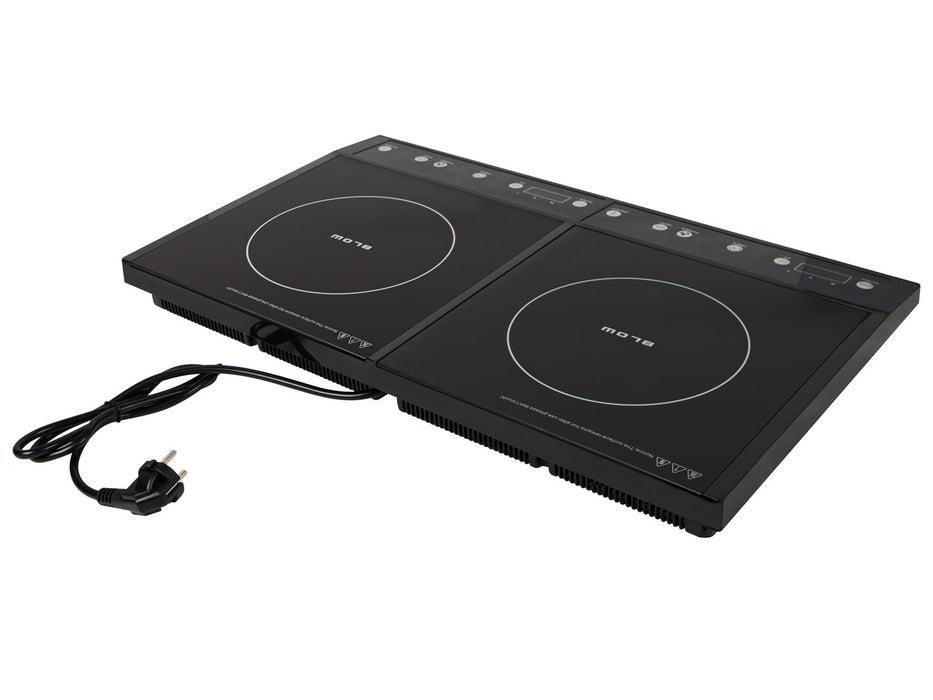 Induction cooker, two-burner adjustable hob, 2000W + 2000W BLOW