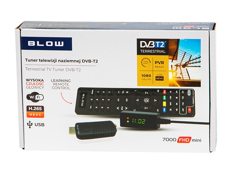 Tuner DVB-T2 BLOW 7000FHD MINI H.265