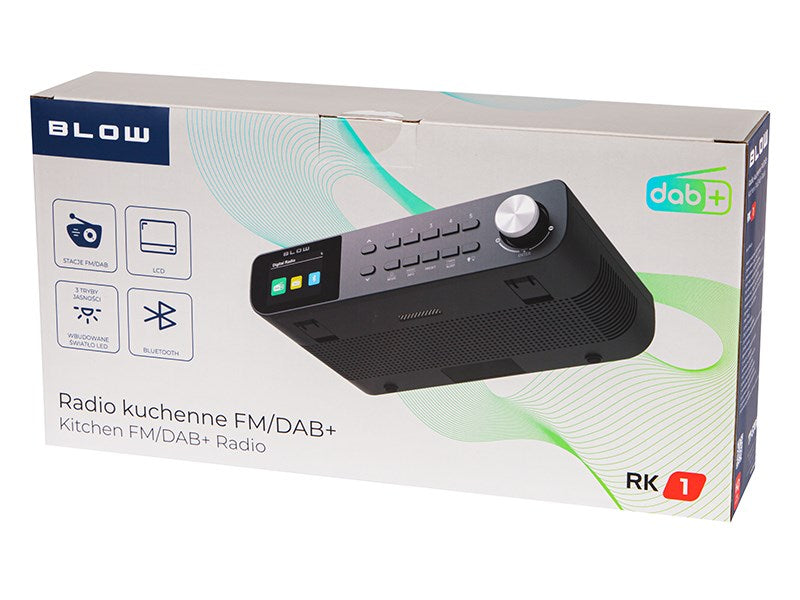FM/DAB+ BLOW RK1 kitchen radio, black