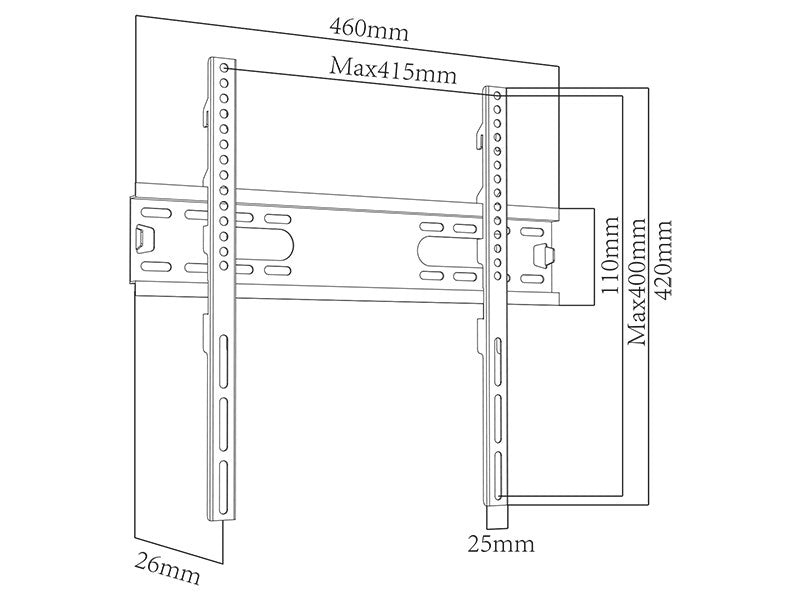 BLOW LCD TV bracket HQ 13 "-42" TYP X with a hinge 180°