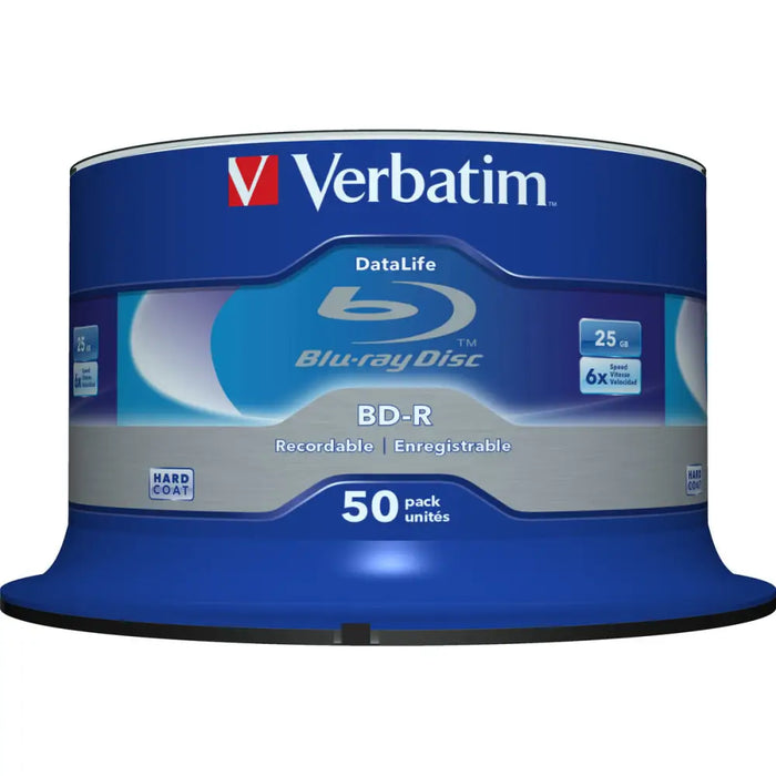 Blu-Ray BD-R Verbatim Datalife 50 Units 25 GB 6x - Електроника Звук<<<Компютри| Електроника<<<BigBuy&&&CD и
