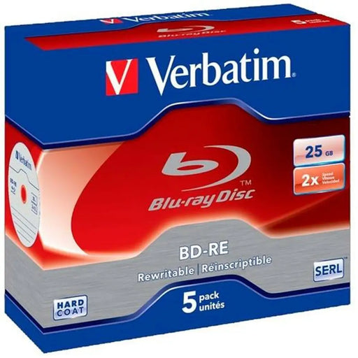 Blu-ray BD-RE Verbatim 25 GB 6x 5 Pieces (10 Units) - Електроника Звук<<<Компютри| Електроника<<<BigBuy&&&CD и