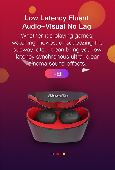 Bluedio T-elf Wireless bluetooth headset TWS stereo microphone with Powerbank - Wireless Earphones and Headphones