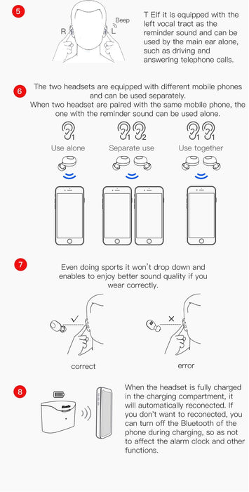 Bluedio T-elf Wireless bluetooth headset TWS stereo microphone with Powerbank - Wireless Earphones and Headphones