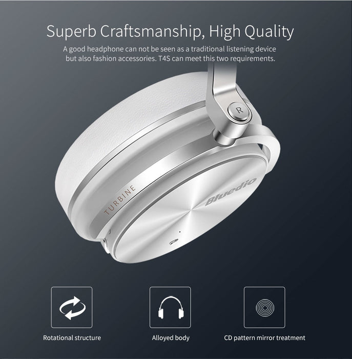 Bluedio T4S Bluetooth 4.2 Wireless Headphones ANC Extra Bass - Wireless Earphones