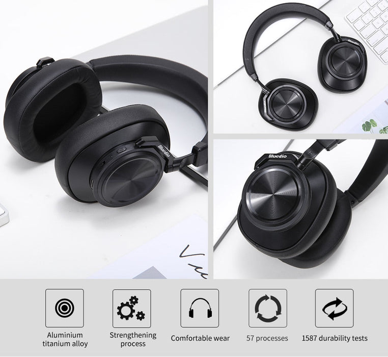Bluedio T6 Bluetooth 5.0 ANC Foldable Wireless Headphones - Wireless Earphones