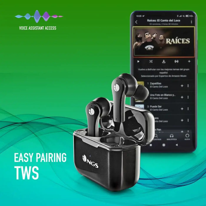 Bluetooth Headphones NGS ARTICABLOOMBLACK Black - Компютър Игри<<<Компютри| Електроника<<<BigBuy&&&Гейминг