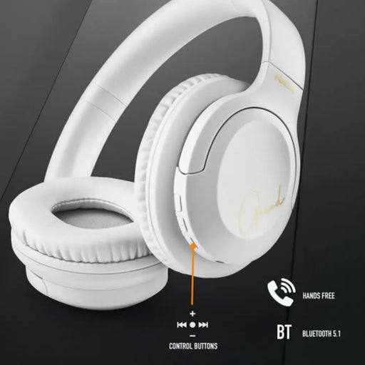 Bluetooth Headset with Microphone NGS ARTICAGREEDWHITE White - Електроника Звук<<<Компютри|