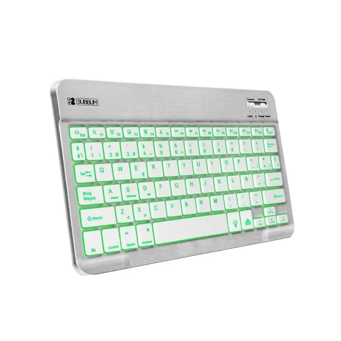 Bluetooth Keyboard Subblim SUB-KBT-SMBL30 Multicolour Silver Spanish Qwerty QWERTY - Електроника Периферни и резервни
