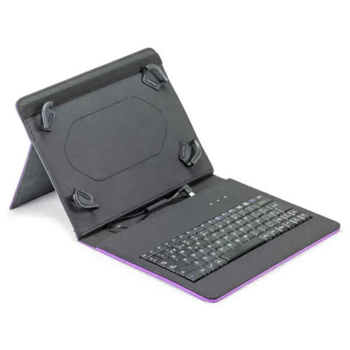 Bluetooth Keyboard with Support for Tablet Maillon Technologique MTKEYUSBPR2 9.7’’-10.2’’ Black Spanish Qwerty Purple