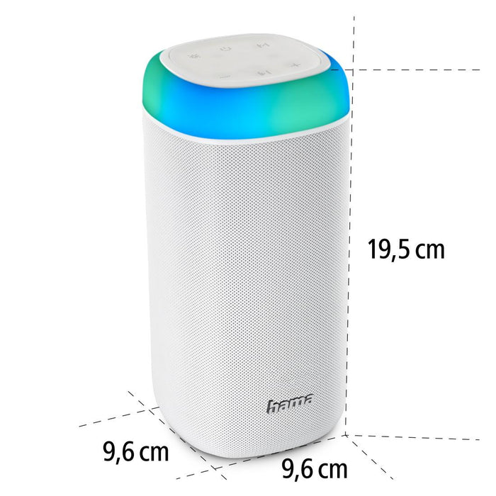 Bluetooth mobile speaker HAMA Shine 2.0 30W LED Water protection White 188229 - Преносими тонколони<<<Електроника и