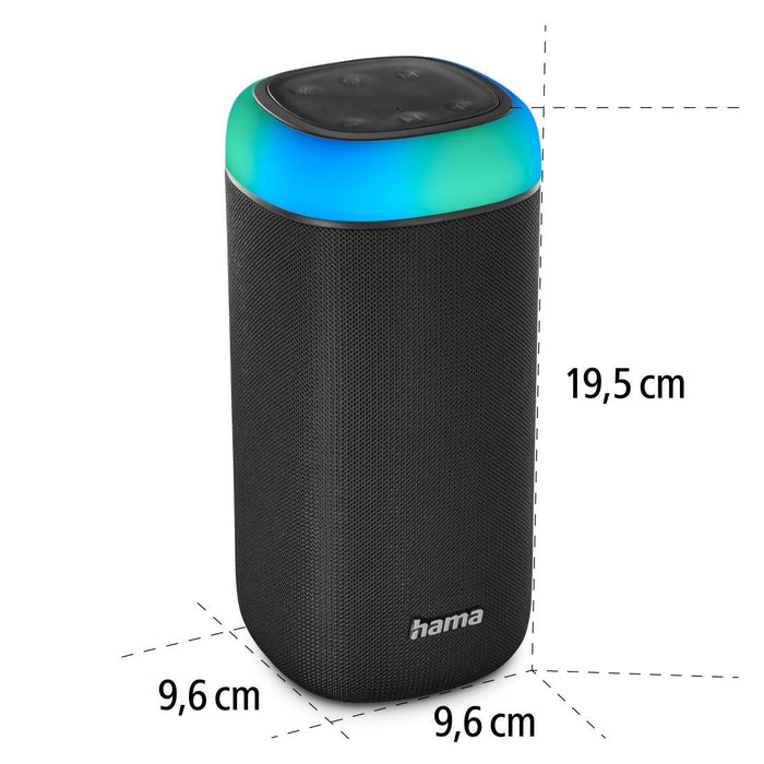 Bluetooth speaker HAMA Shine 2.0 30W LED Water protection Black 188228 - Преносими тонколони<<<Електроника и