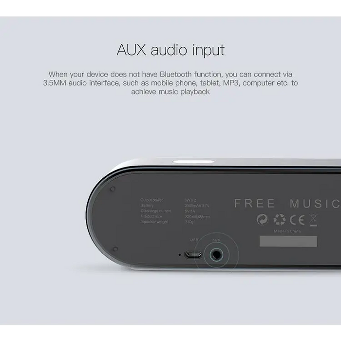  Bluetooth Speaker QCY B900 with Microphone, AUX