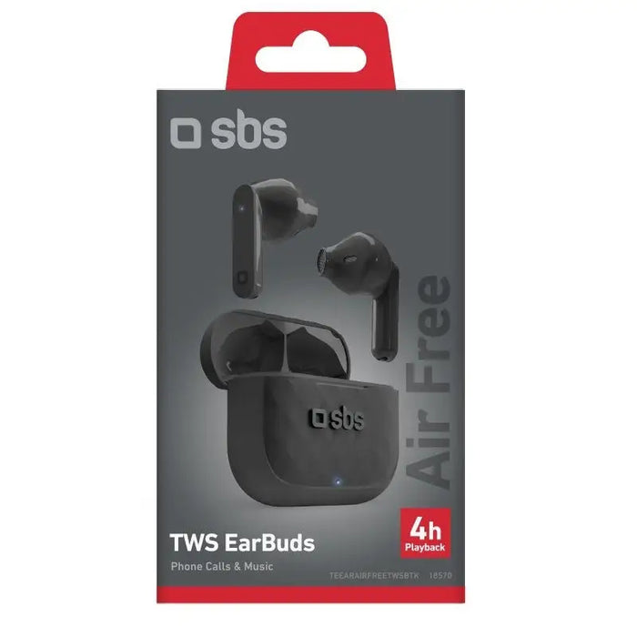 BLUETOOTH TWS HEADPHONES AIR FREE SBS - BLACK - Слушалки<<<Аудио продукти<<<AmperelB2B