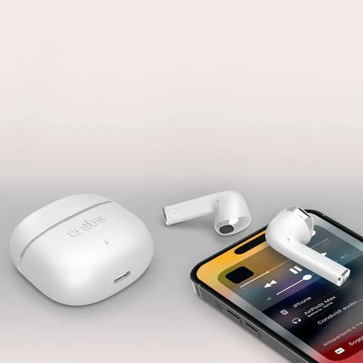 BLUETOOTH TWS HEADPHONES ONE COLOR SBS - WHITE - Слушалки<<<Аудио продукти<<<AmperelB2B