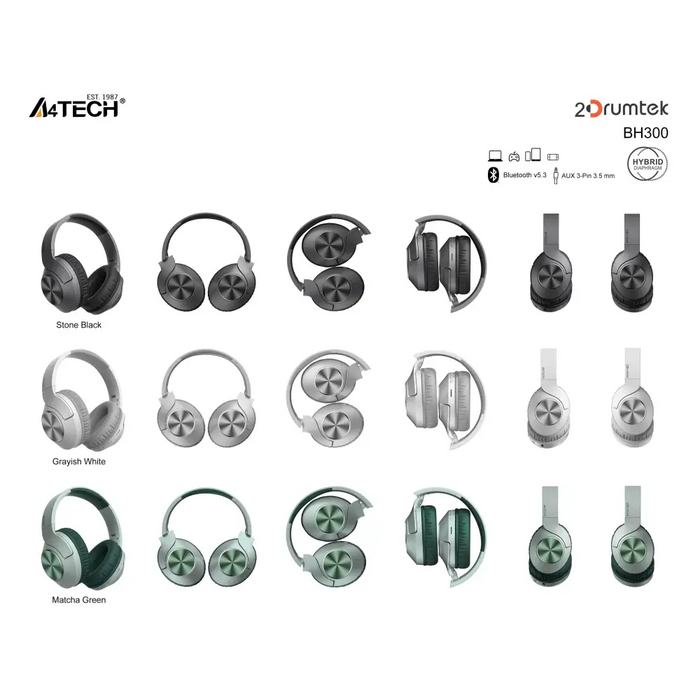 Блутут слушалки A4tech BH300 Зелени - Bluetooth слушалки<<<Мобилни телефони и аксесоари<<<ValiAPI