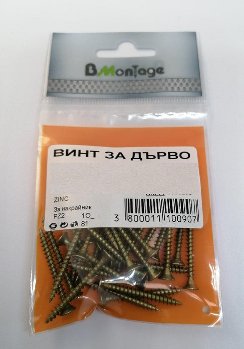 SCREW FOR WOOD PZ/ZINC 3.0X25 35PCS BM
