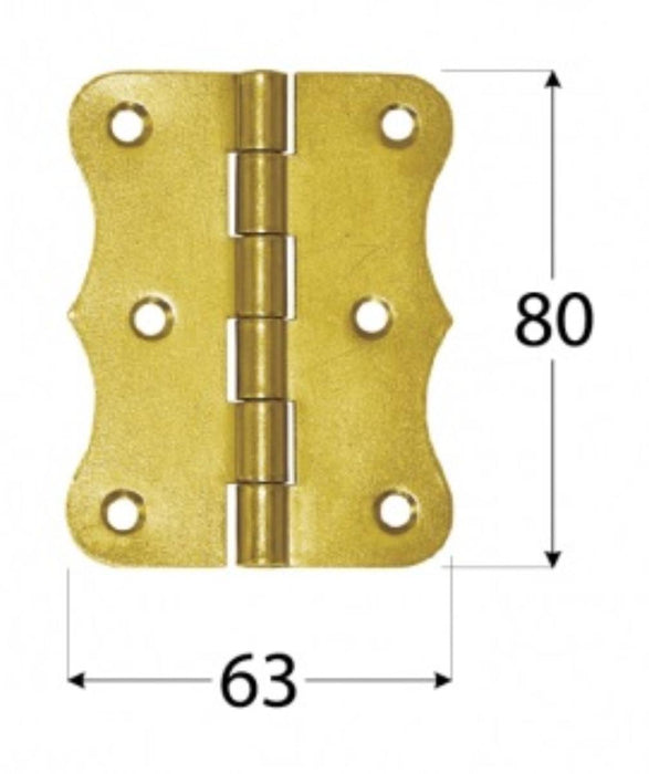 DECORATIVE HINGE ZO-80 80X63MM
