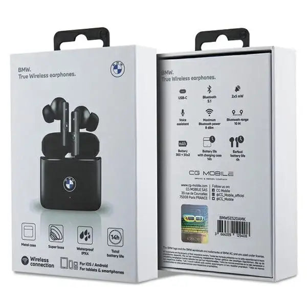 BMW Bluetooth headphones BMWSES20AMK TWS + docking station black/black Signature - Headphones and speakers<<<HurtelXML