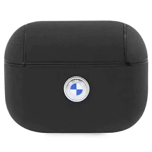 BMW BMAP2SSLBK AirPods Pro 2 (2022/2023) cover black/black Geniune Leather Silver Logo - Cell phone cases