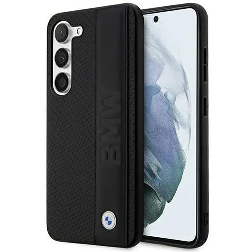 BMW BMHCS23S22RDPK S23 S911 black/black hardcase Leather Textured & Stripe - Cell phone cases and covers<<<HurtelXML